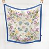Spring and summer literary and fresh printing imitation silk scarf women's neck decorative neck protection scarf high-end shawl scarf