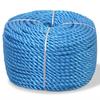 VidaXL Corde Torsadée Polypropylène 10 mm 100 m Bleu Cable de Construction 91305