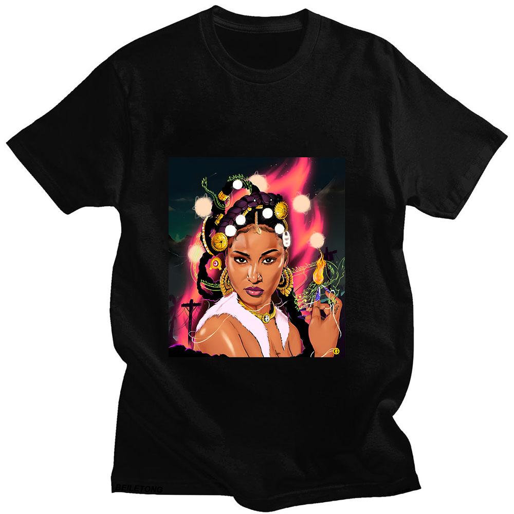 

Shenseeaa T-shirt Shenseea Short Sleeve Harajuku Cotton Tee-shirt Women Clothes Fashion Vintage Tshirt Sudaderas O-neck Clothing 4XL
