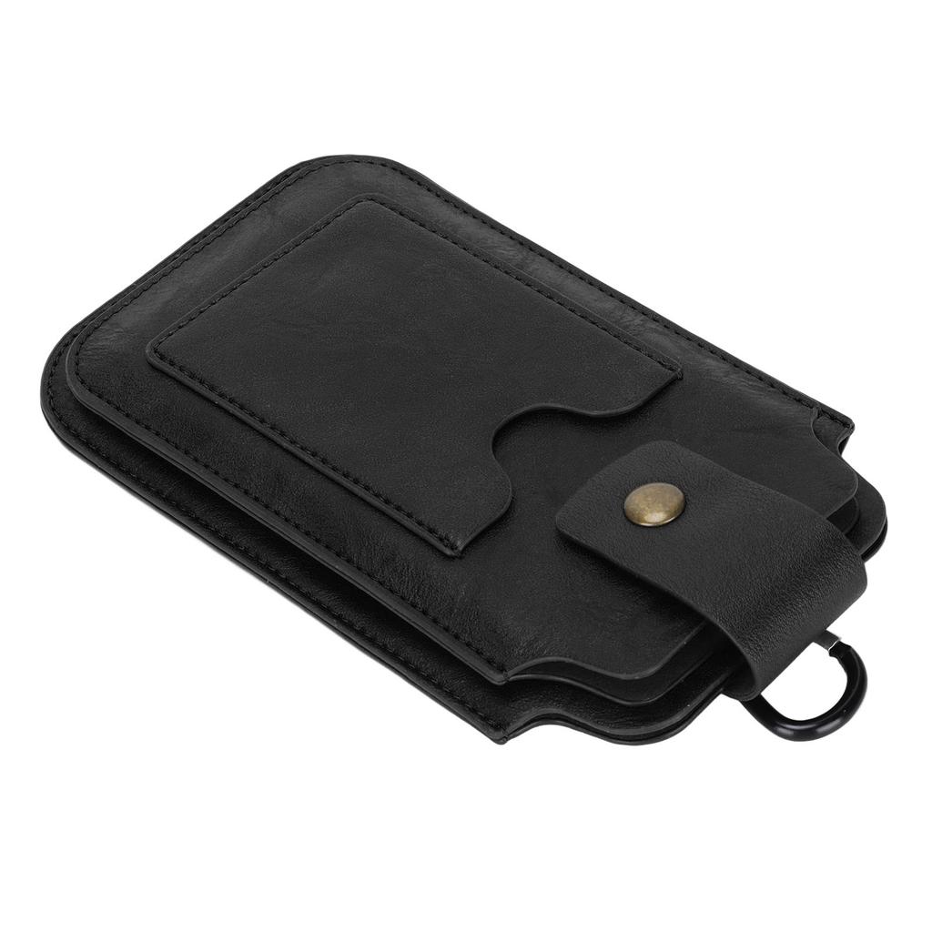 Men PU Leather Phone   Retro   Case Waist Bag Sheath with Waist Clip   and Carabiner for Outdoor