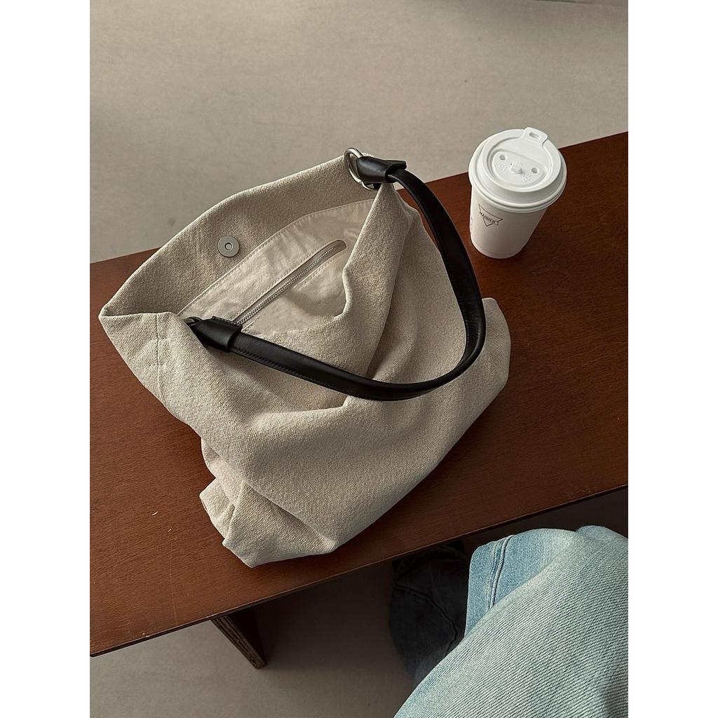 Cotton and linen bag women's new summer niche high-end sense fashion large-capacity armpit bag