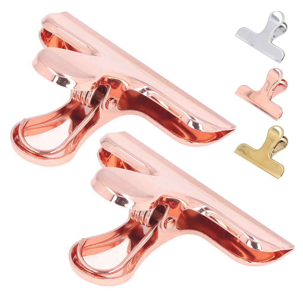 2Pcs Bulldog Clips Starke Klemm Firma Rostfrei Sicher Robust Glänzend Weit Verbreitet Chi