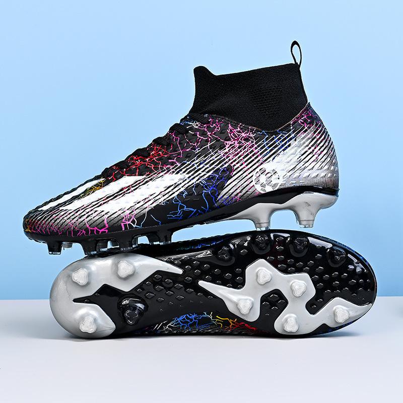 Summer high-top football shoes with broken nails and long nails Men's and women's World Cup training shoes Teens and children's games