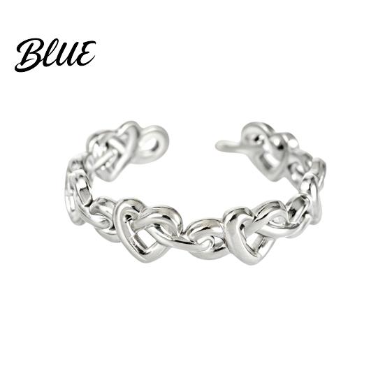 Anti-oxidation Ring Thumb Hollow Heart Shape Adjustable Opening Design Finger