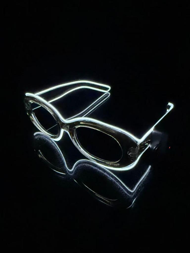 Wireless EL luminous glasses LED disco sunglasses pixel KTV bar atmosphere concert flash online celebrity party