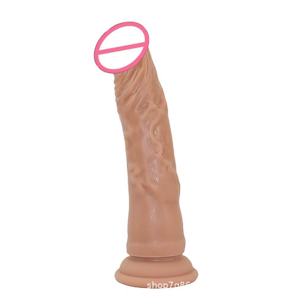 Double Layer Liquid Silicone Female Adult Product Simulation Dildo Soft Flesh Anal Plug Dildo Massage Masturbator