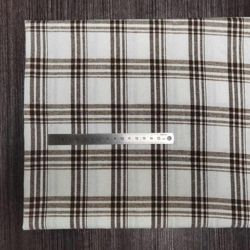 Nueva llegada: Tejido de Algodón Cepillado a Cuadros para Ropa Infantil y de Mujer - Tejido de Franela Jacquard Teñido en Hilo de Poliéster-Algodón.