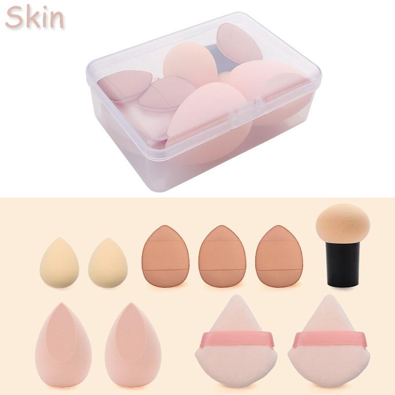 10pcs/set Cosmetic Beauty Puff Set Makeup Foundation Puffs Wet and Dry Face Concealer BB Cream Cosmetic Applicator Beauty Tools