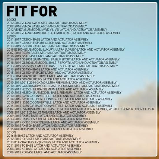 Front Driver Door Lock Actuator For Toyota 4Runner RAV4 Tundra 69040-0C050 EOA