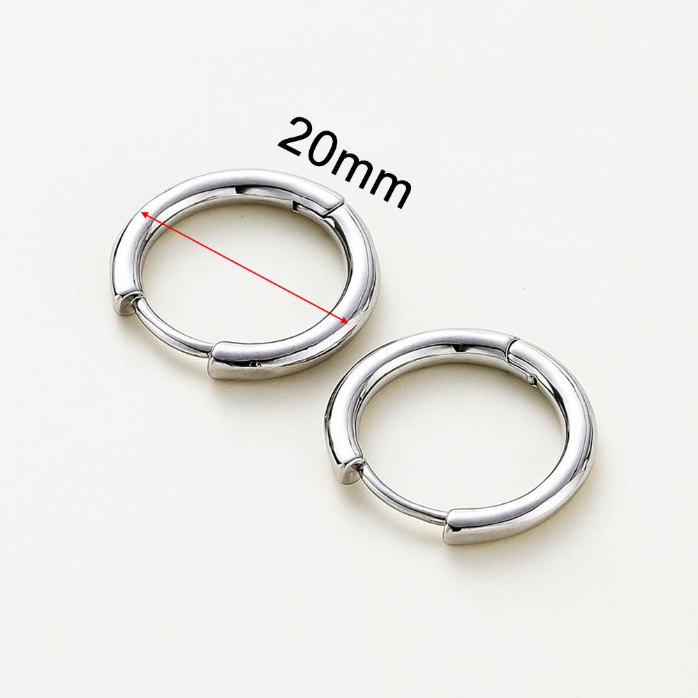 14K 18K Gold Plated Round Circle Gold Plated Hoop Earrings For Women Korean Fashion Ring Earrings Jewelry Accessories