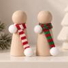 Mini Knit Hat Christmas Scarf Set Knitting Craft Xmas Decorative Handmade DIY Craft Decoration Plush Toy Small Scarf Ornament