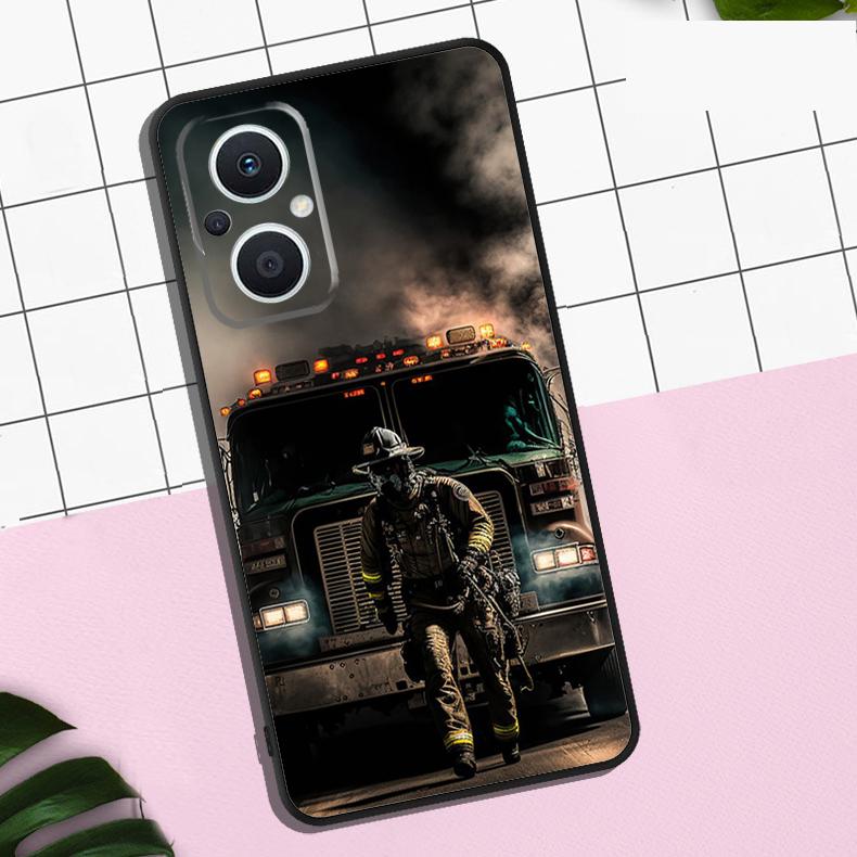 Firefighter Fire Love Case For OPPO Reno 11 12 13 F 8T 7 8 10 Pro OPPO Find X8 Pro X3 X6 Pro X5 Lite Cover Coque