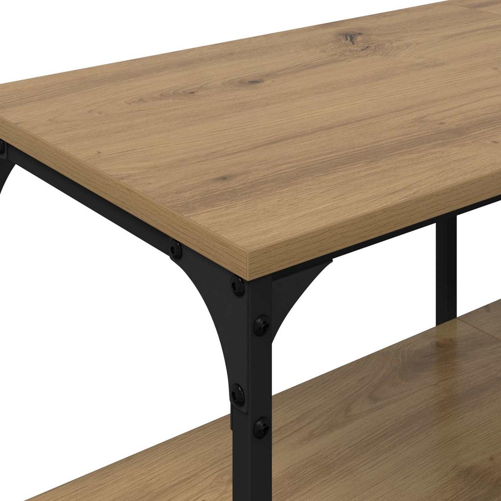 TV Stand Artisan Oak 201 X 35 X 45 Cm Engineered Wood and Iron