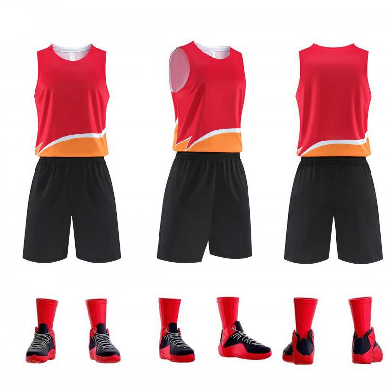

Custom Breathable Basketball Team Uniform - Men s and Women s Summer Training Jersey Set 5XL красный