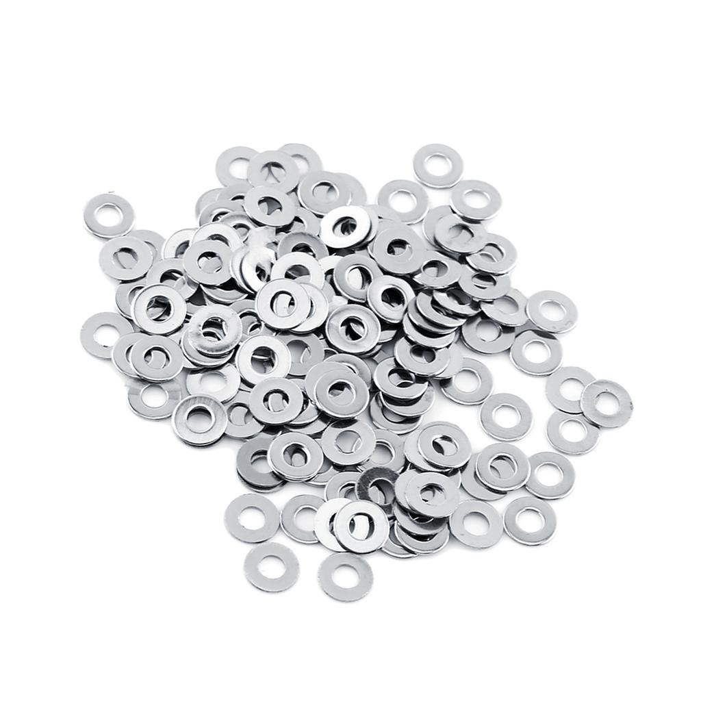100pcs  304 Stainless Steel  Metric flat Washers Screw Repair Kit Tool M3 M4 M5 M6 M8 M10 (M3)