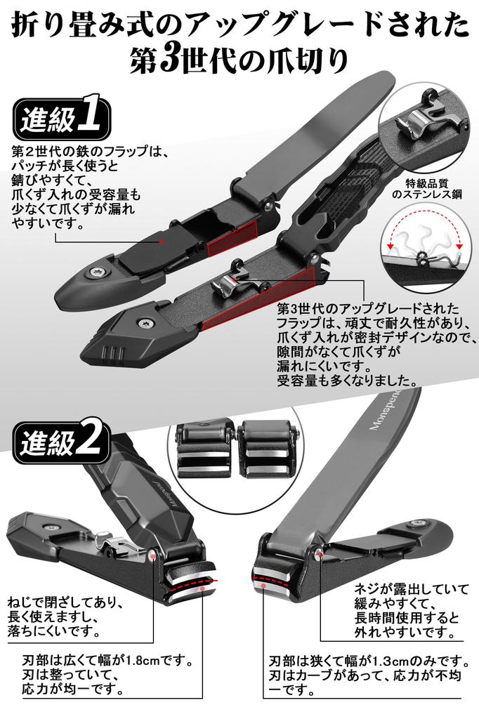 Monspend Premium Nail Popular In Light No For Hands and Includes a Nail File and a Dedicated Storage Bag for Easy Clippers, Japan. [Clean, Cutting,