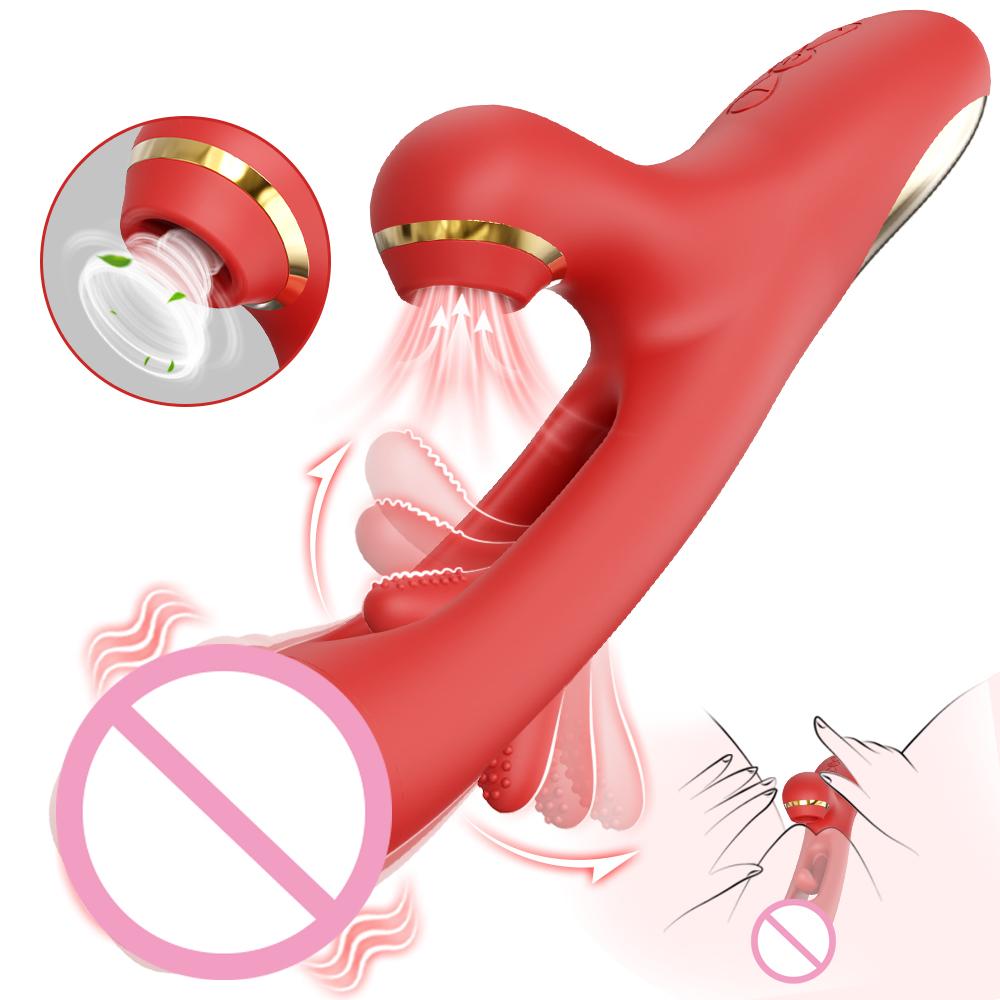 Sucking Tapping Flapping Vibrator for Women Clitoris Stimulator G Spot Vagina Massager Dildo Adults Goods Sex Toys for Female