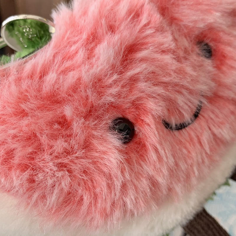 In-Stock JC Cartoon Watermelon Plush Toy Soft Adorable Bag Pendant Decoration Creative Trendy Toys Surprise Birthday Gift