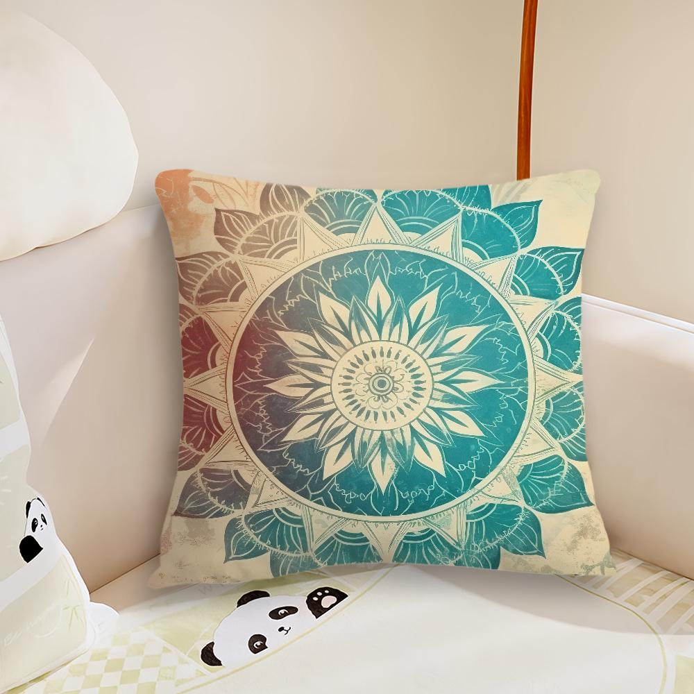 Fashion BBohemia Painting Pattern Cushion Cover Plush Fabric Soft Double Sided Print Sofa Cushion Cover Throw Pillow Covers