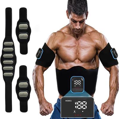 EMS Mușchi Abdominali Ultimul Fără Foi cu Gel Electrod din Oțel Inoxidabil Antrenament Muscular Calorie Mușchi Superior Centură de Extensie 10 30 Intensitate USB LCD