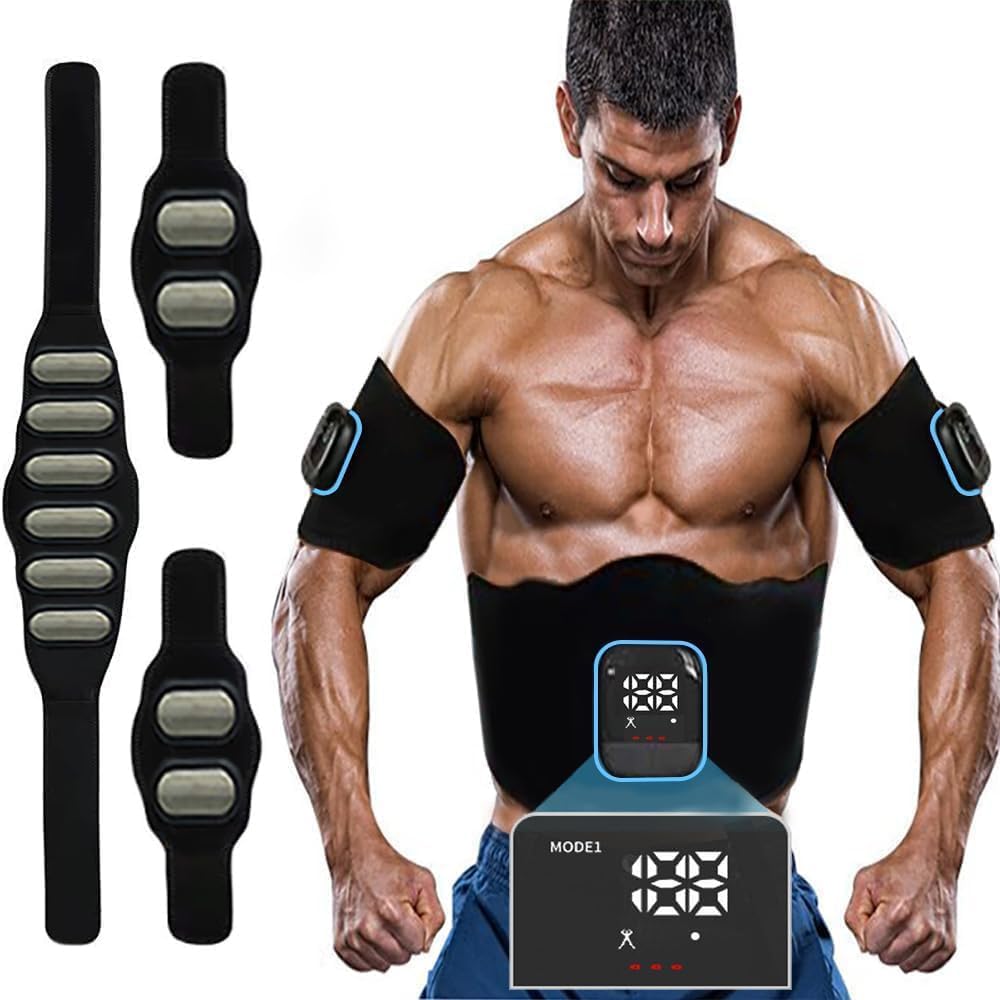 

EMS Мышцы живота Абсолютные листы без геля Электрод из нержавеющей стали Тренировка мышц Калории Верхний мышечный пояс 10 30 Интенсивность USB ЖК-дисплей