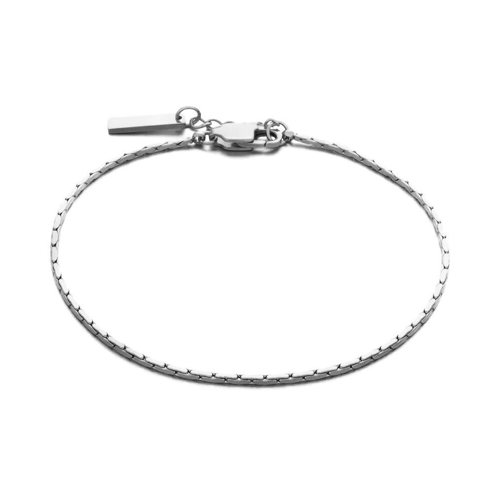 

Gold Color Link Chain Bracelet Stainless Steel Bangle New Minimalist Bracelet Men Women 22cm