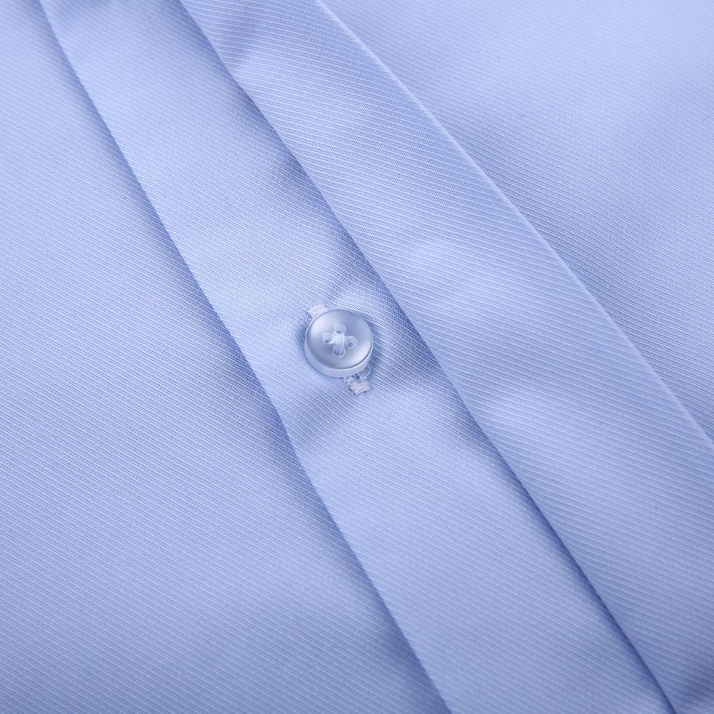 Men's French Front Hidden Buttons Dress Shirt, Solid Color Turndown Collar Long Sleeve Shirts For Party Wedding Spring Autumn Business Activities
