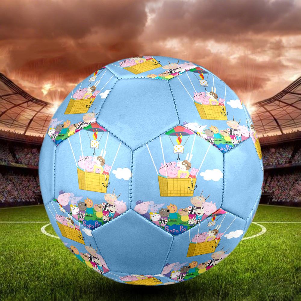 Pink Pig Cartoon Indoor Soccer Ball Colorful All Ages Size 5 Machine Stitched PVC Competition Ready Durable High-Bounce