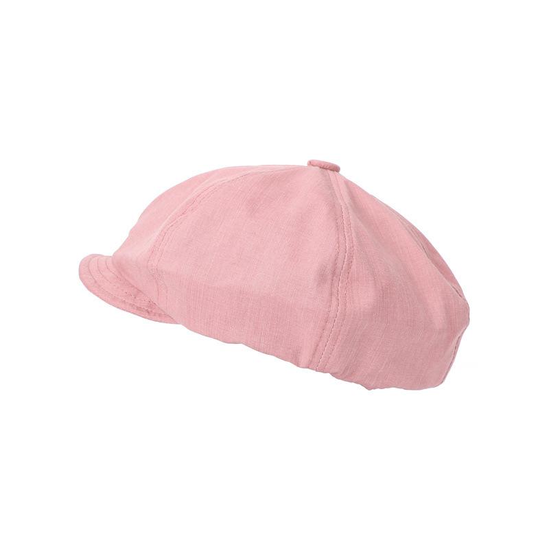 

Versatile Style Hat Simple Solid Color Short Brim Womens Hatsberets Sunshade рожевий