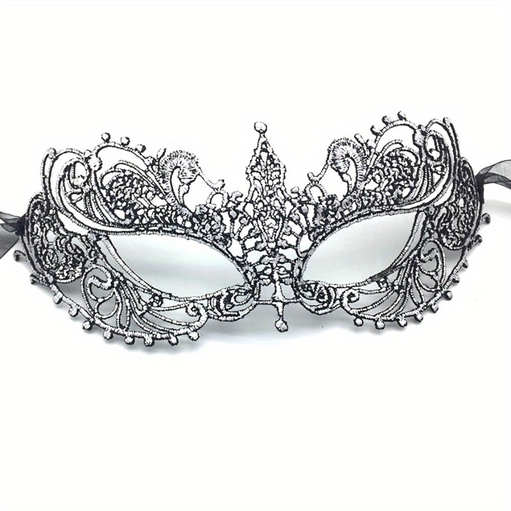 Women Sexy Hollow Lace Masquerade Bronzing Princess Party Cosplay Prom Props Costume Nightclub Queen Masquerade