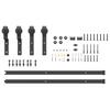 Sliding Door Hardware Kit 200 Cm Steel Black