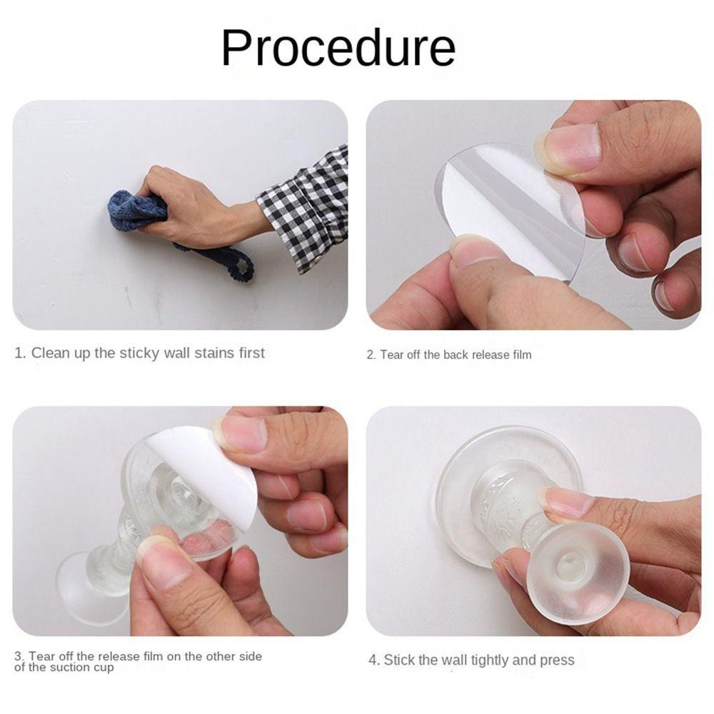 Silicone Wall Protectors Mute Floor Holder Anti Collision Door Stopper Self Adhesive Door Stopper Bedroom Accessories