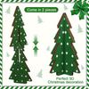 Christmas Tree Set - 3pcs Polka Dot Pattern, Wooden Desktop Decorations, Suitable for Holiday Centerpiece and Tiered Tray