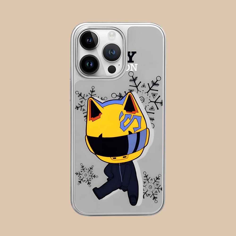 Anime Durarara Phone Case for iPhone 17 16 15 14 13 12 11 Air Pro Max Plus Electroplated Silver Cover