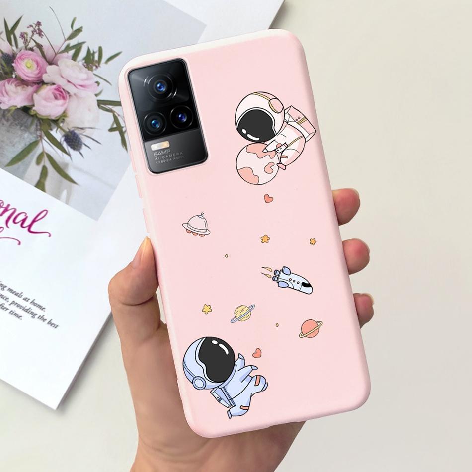 For Vivo V21e Case Vivo V21E 4G V 21E V2061 Lovely Cartoon Candy Color Soft Silicone TPU Phone Back Cover