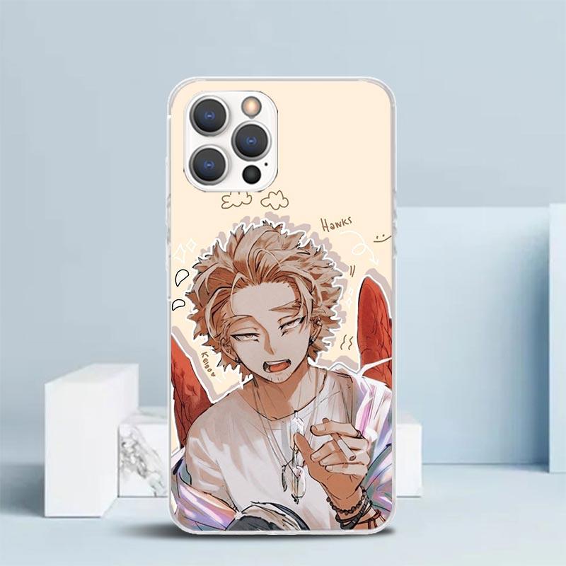 Hawks MHA My Hero A-Academy Handyhülle Für IPhone 16 17 Air 16E 15 14 Plus 13 Mini 12 11 Pro Max 7 8 + SE 2020 Weiche TPU Rückseite Abdeckung