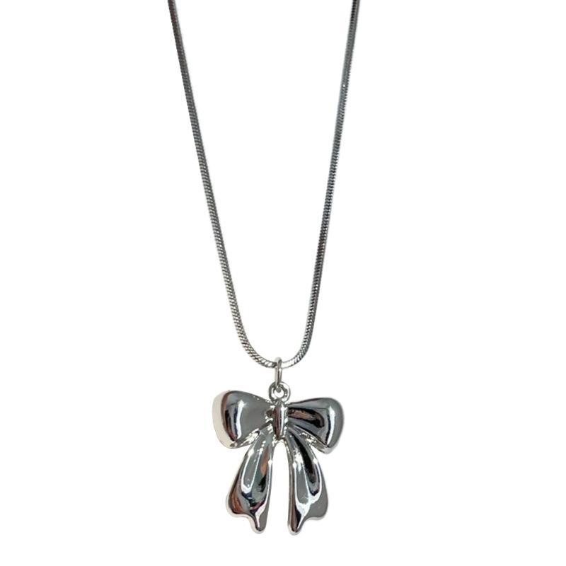 

Delicate Bowknot Necklace Fashion Accessory Neck Jewelry Bowknot Pendant Necklace for Casual Outfit and Special Occasion 1