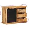 Sideboard 80x30x55 cm Solid Rough Mango Wood