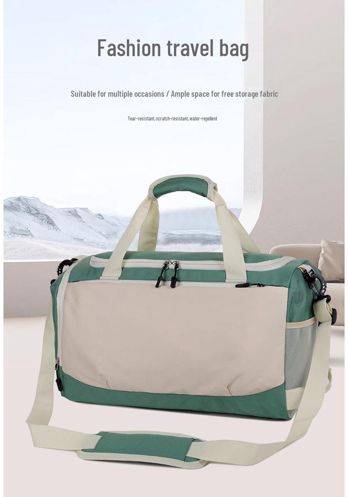 Trendy Large Capacity Outdoor Sports Fitness Shoulder Bag for Short Trips