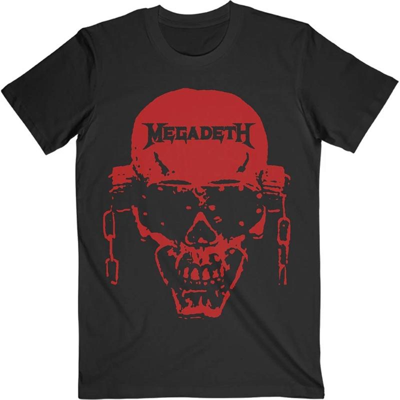 

American Vintage Megadeth Red Hi Contrast Vic Shirt Men s T-Shirt Summer New Vintage Fashion Men s and Women s Streetwear - M... S разноцветный