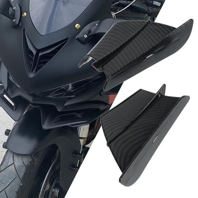 1 Pair Motorcycle Aerodynamic Wing Carbon Fibre Style Side Fairings Winglets Universal Fit