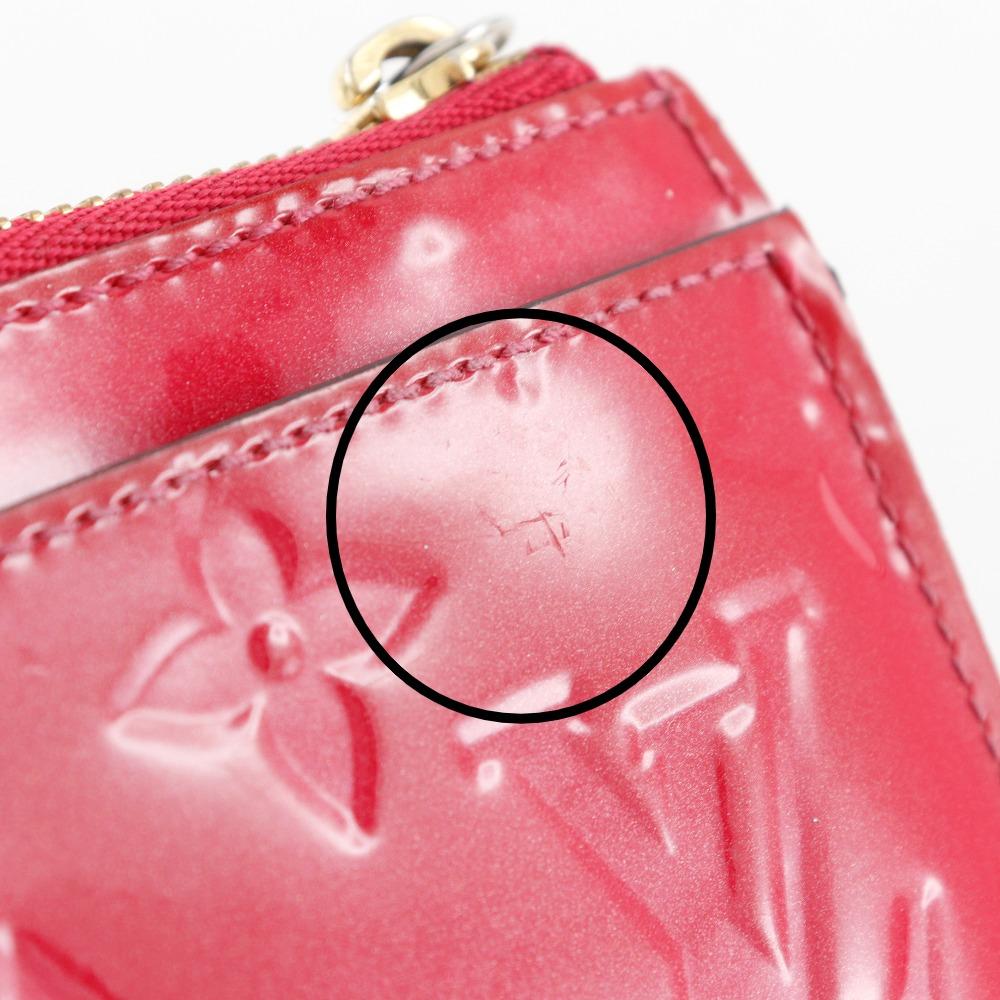 Louis Vuitton Pochette Cle NM Coin Purse M90312 Hot Pink Pink Monogram Vernis Women Used