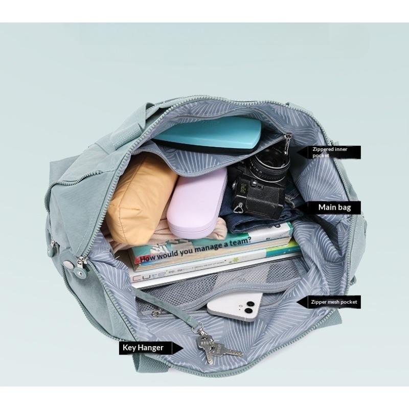 Damen Leichte Große Kapazität Reise Tasche Handtaschen Weiblich Nylon Schulter Strandtasche Mädchen Oberer Griff Lässige Tote Geldbörse