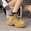 Martin boots dam 2025 nya vår utomhus rabarber boots tjocka sulor mångsidiga brittisk stil retro arbetskläder boots mellanhöga