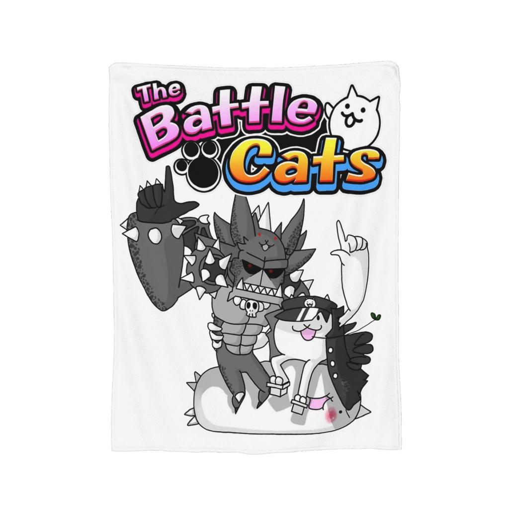 Spel Tecknad film The Battle Cats Filt Sammet Tryckt Bärbar Varm Pläd för Soffa Utomhus Sängöverkast