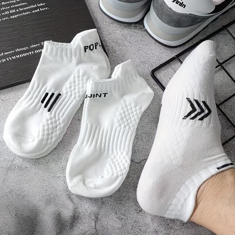 7pairs White Stretch Athletic Socks - Breathable and Moisture-Wicking for Daily Casual and Sports Use. Comfortable