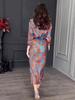 2024 Summer Retro Print Slimming Skirt Set - European & American Design