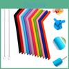 Paille à boire en silicone de haute qualité 200 mm de longueur Micro-ondable Style occidental Couleur unie