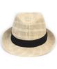 Yunibeosyeolkemiseuteuli Bu Check Ivory Short Fedora Summer Fedora
