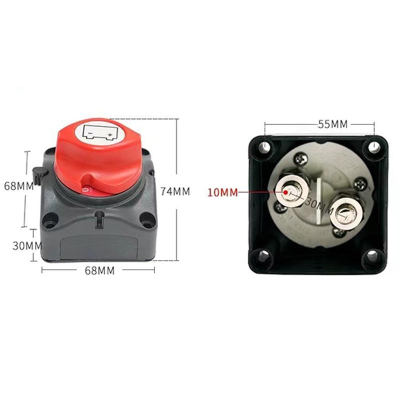 Batteritilkoblingskontakt Til Marine Båd Bil Batteri Afbryder 48V 24V 12V Afbryd 2 Positioner 2 Pin M10 275A